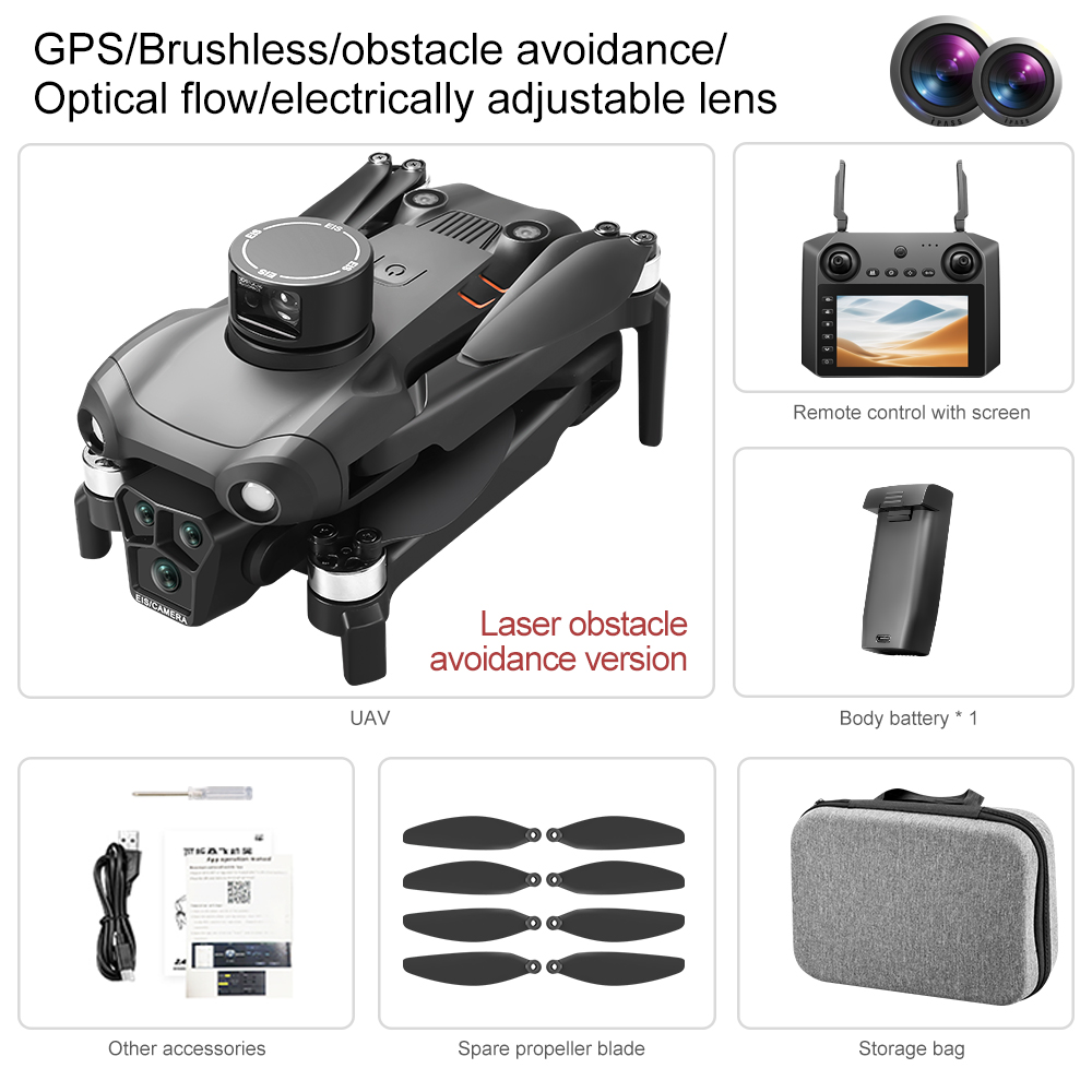Drone Top Rc - U193 GPS Drone With 4.5inch LCD