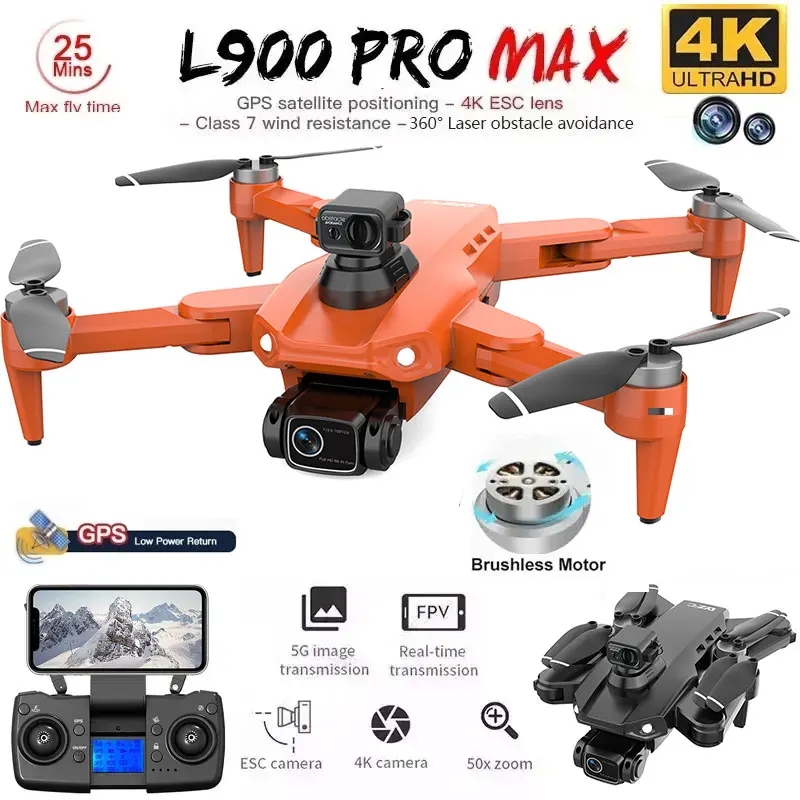 Drone Rc Helicopter With Camera - L900 Pro MAX GPS Drone 4K