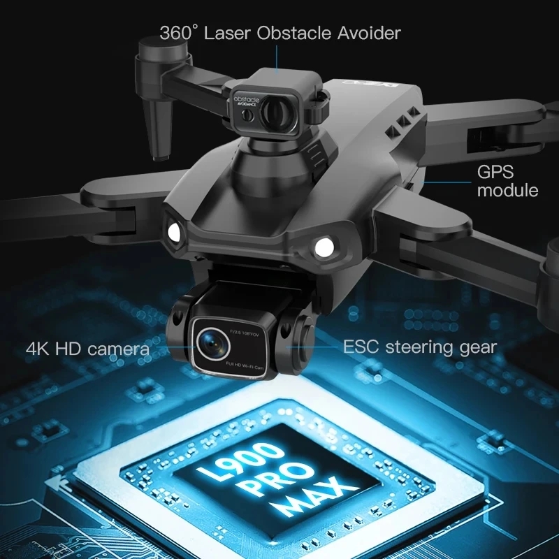 L900 Pro MAX GPS Drone 4K Prof - Drone Rc Helicopter With Camera 评论和价格
