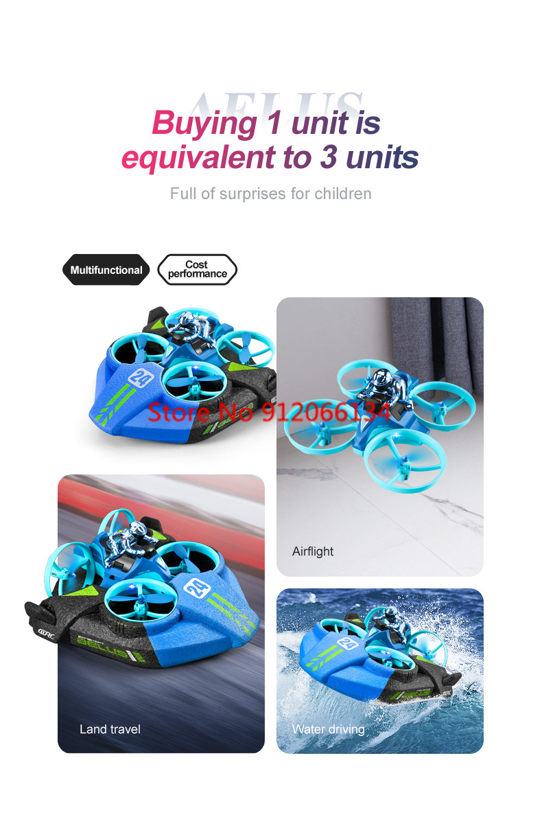 2.4G RC Plane Car Boat 3 In 1  - Drone Rc Game 评论和价格