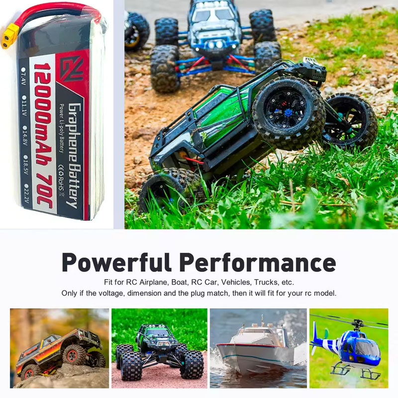 12000mAh 6S 22.2V 70C RC Lipo  - Drone Rc Game 评论和价格