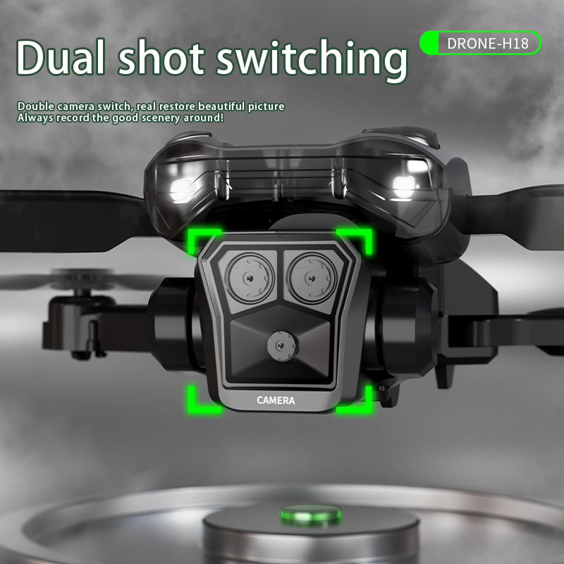 H18‑2 Foldable RC Drone Dual C - Drone Rc Helicopter With Camera 评论和价格